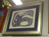 (WALL) FRAMED NATIVE SKETCH; IS SIGNED BY THE ARTIST IN THE LOWER RIGHT HAND CORNER AND IS NUMBERED