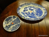 (R2) LOT OF DECORATIVE DINNERWARE; 2 PIECE LOT TO INCLUDE AN ENGLISH VILLAGE DECORATIVE PLATE AND A