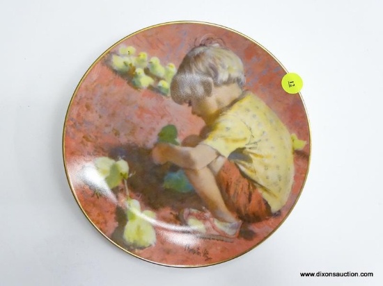 CAREFREE DAYS COLLECTION PLATE; VILETTA U.S.A. FEEDING TIME COLLECTIBLE PLATE, 3RD ISSUE. PLATE NO