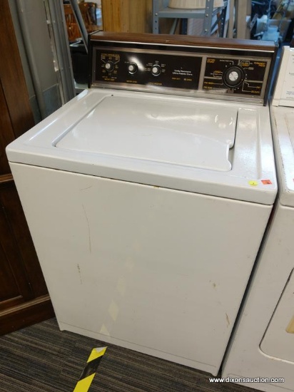 LADY KENMORE WASHING MACHINE; VINTAGE LADY KENMORE ULTRA FABRIC CARE WASHING MACHINE. COMS WITH HOT