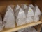 (R1) ARROW FENCE POST CAPS; 8 PIECE LOT OF FREEDOM, WHITE VINYL ARROW FENCE POST CAP FOR USE WITH