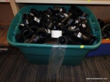 (R2) LOT OF PIPE FITTINGS; BOX FULL OF NIBCO ABS PIPE FITTINGS OF ASSORTED SHAPES AND DEGREES. DOES