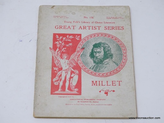 (SHOW) MILLET GREAT ARTIST SERIES BOOK; MILLET, VOLUME V IN THE ANTIQUE YOUNG FOLK'S LIBRARY OF