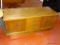 (GARAGE) CEDAR CHEST; LANE MID CENTURY MODERN OAK CEDAR CHEST- 43 IN X 17 IN X 19 IN - VERY GOOD