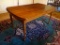 (DR) ANTIQUE TABLE; ANTIQUE MAHOGANY DINING TABLE WITH TURNED LEGS- REFINISHED AND READY FOR THE