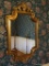 (DR) MIRROR; GOLD SHELL AND FLORAL DRAPE COMPOSITION MIRROR- 23 IN X 35 IN