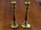 (DR) CANDLEHOLDERS; PR. OF UNMARKED BRASS CANDLEHOLDERS- 6 IN H