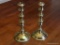 (DR) CANDLEHOLDERS; PR. OF VIRGINIA METALCRAFTERS BRASS CANDLE HOLDERS- 9.5 IN H