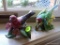 (LR) LENOX BIRD FIGURINES; 2 LENOX BIRD FIGURINES- PLUM HEADED PARAKEET- 4 IN H AND PURPLE FINCH- 4