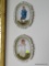 (LR) WALL PLAQUES; 2 PR. OF LEFTON CHINA WALL PLAQUES OF BLUE BOY AND PINK LADY- 6 IN X 9 IN
