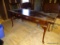 (UPROOM) LARGE TABLE; LARGE CHERRY QUEEN ANNE 3 DRAWER OFFICE TABLE OR DESK- DRAWERS ARE DOVETAILED