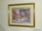 (MBATH) FRAMED PRINT; FRAMED AND DOUBLE MATTED IMPRESSIONIST WATERCOLOR PRINT SIGNED DEANNE CONLEY