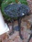 (FRONT-OUT) PLANT STAND; ONE OF A PAIR OF ORNATE METAL PLANT STANDS- 14 IN X 28 IN