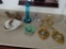 (MBATH) COUNTER LOT; LOT INCLUDES- MURANO GLASS SWAN- 11 IN L, MURANO GLASS SWIRL DISH- 9 IN X 8 IN