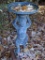 (BACKYD) BIRDBATH; CAST ALUMINUM CHERUB BASE BIRDBATH- 18 IN DIA. X 31 IN