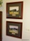 (LITTLERM) FRAMED PRINTS; 2 FRAMED AND DOUBLE MATTED RUTH RUSSELL WILLIAMS PRINTS- RUSSELL FARM AND