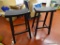(GARAGE) STOOLS; PR. OF BLACK PAINTED WOODEN BAR STOOLS- 18 IN X 9 IN X 29 IN