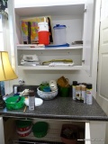 (GARAGE) CONTENTS OF CABINET; CONTENTS ON AND IN CABINETS TO INCLUDE- MARLBORO WATER JUG, MARBLE