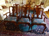 (DR) HENKEL-HARRIS CHAIRS; 6 HENKEL- HARRIS VIRGINIA GALLERIES SOLID CHERRY QUEEN ANNE CHAIRS- 2