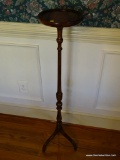 (DR) CANDLE STAND; BRANDT CHERRY CANDLE STAND- 9 IN DIA. X 43 IN H