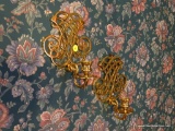 (DR) CANDLE SCONCES; PR. OF VIRGINIA METALCRAFTERS BRASS WALL SCONCES IN THE THOMAS JEFFERSON