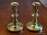 (DR) CANDLEHOLDERS; PR. OF BALDWIN BRASS CANDLEHOLDERS- 5 IN H