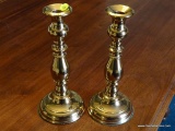 (DR) CANDLEHOLDERS; PR. OF VIRGINIA METALCRAFTERS BRASS CANDLE HOLDERS- 11 IN H