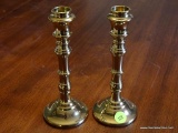 (DR) CANDLEHOLDERS; PR. OF VIRGINIA METALCRAFTERS BRASS CANDLE HOLDERS- 7 IN H