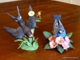 (DR) LENOX BIRD FIGURINES; 2 LENOX BIRD FIGURINES- BARN SWALLOW- 5.5 IN H AND BLUE GROSBEAK-4.5 IN H