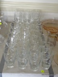 (LR) STEMWARE; 29 PCS. OF ETCHED GLASS STEMWARE