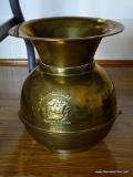 (LR) SPITTOON; BRASS PONY EXPRESS CUT CHEWING TOBACCO SPITTOON- 10. 5 IN H