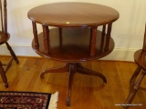 (HALL) DRUM TABLE; PENNSYLVANIA HOUSE CHERRY DRUM TABLE- EXCELLENT CONDITION- 28 IN DIA. X 28.5 IN H