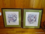 (FRM) FRAMED PRINTS; PR. OF COLONIAL WILLIAMSBURG FRAMED PRINTS BY JOHN HAGAMAN- BRUTON PARISH