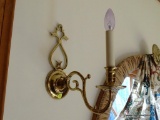 (FRM) BRASS SCONCES; PR. OF BRASS VIRGINIA METALCRAFTERS WALL SCONCES- 4 IN X 11 IN X 9 IN (BRING