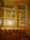 (FRM) CABINET CONTENTS; CONTENTS OF BAR CABINET INCLUDES ALL BAR GLASSES- WINE STEMS, CHAMPAGNE