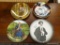 (R2) LOT OF DECORATIVE PLATES; 4 PIECE LOT OF COLLECTIBLE PLATES TO INCLUDE 
