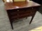 (R3) ACCENT TABLE; 4-DRAWER, ACCENT TABLE WITH 2 TOP DRAWERS AND A LOWER DRAWER WITH SHELL KNOBS.