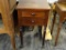 (R1) CONTEMPORARY NIGHTSTAND; MAHOGANY, 1940'S, 2-DRAWER NIGHTSTAND WITH REEDED LEGS. MEASURES 18 IN