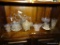 (BAY 6) SHELF LOT OF GLASSWARE; 15 PIECE LOT OF ASSORTED GLASSWARE TO INCLUDE COMPOTE CANDY DISHES,