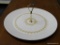 (BAY 6) SHEFFEILD CHEESE PLATTER WITH HANDLE AND A SERENADE PATTER. HAS A WHITE WITH YELLOW FLEUR DE