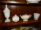 (BAY 6) LOT OF ASSORTED MILK GLASS; 4 PIECE LOT TO INCLUDE A LIDDED TINKET DISH, WESTMORELAND FOOTED