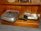 (BAY 6) VINTAGE SUNBEAM AUTOMATIC FRYING PAN; COMES WITH LID AND CORD. LOT ALSO INCLUDES 2 TOASTER