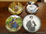 (R2) LOT OF DECORATIVE PLATES; 4 PIECE LOT OF COLLECTIBLE PLATES TO INCLUDE 