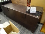 (R4) CREDENZA; 4 DOOR CREDENZA WITH 1 INTERIOR DRAWER. CREDENZA MEASURES 79 IN X 21 IN X 32 IN.