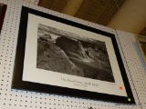 (WALL) FRAMED PRINT; ANSEL ADAMS' THE MURAL PROJECT 1941-1942 CANYON DE CHELLY FRAMED BLACK AND
