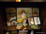 (BAY 6) LOT OF ASSORTED KNICK KNACKS AND WALL ACCESSORIES; 9 PIECE LOT OF ASSORTED KNICK KNACKS TO