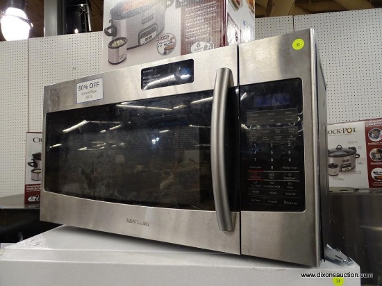 SAMSUNG 1.9-CU FT OVER-THE-RANGE MICROWAVE WITH SENSOR COOKING (FINGERPRINT-RESISTANT STAINLESS