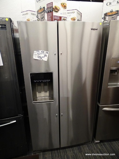 WHIRLPOOL 20.6-CU FT COUNTER-DEPTH SIDE-BY-SIDE REFRIGERATOR WITH ICE MAKER (FINGERPRINT-RESISTANT