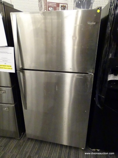 WHIRLPOOL 20.5-CU FT TOP-FREEZER REFRIGERATOR (MONOCHROMATIC STAINLESS STEEL). GET PURPOSEFUL SPACES