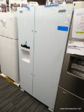 MAYTAG 24.5-CU FT SIDE-BY-SIDE REFRIGERATOR WITH ICE MAKER (WHITE). THIS SIDE-BY-SIDE REFRIGERATOR